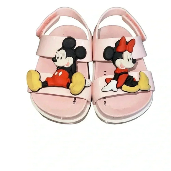 Mini Melissa Mickey Minnie Mouse Pink Sandals Size 5 - Picture 5 of 6